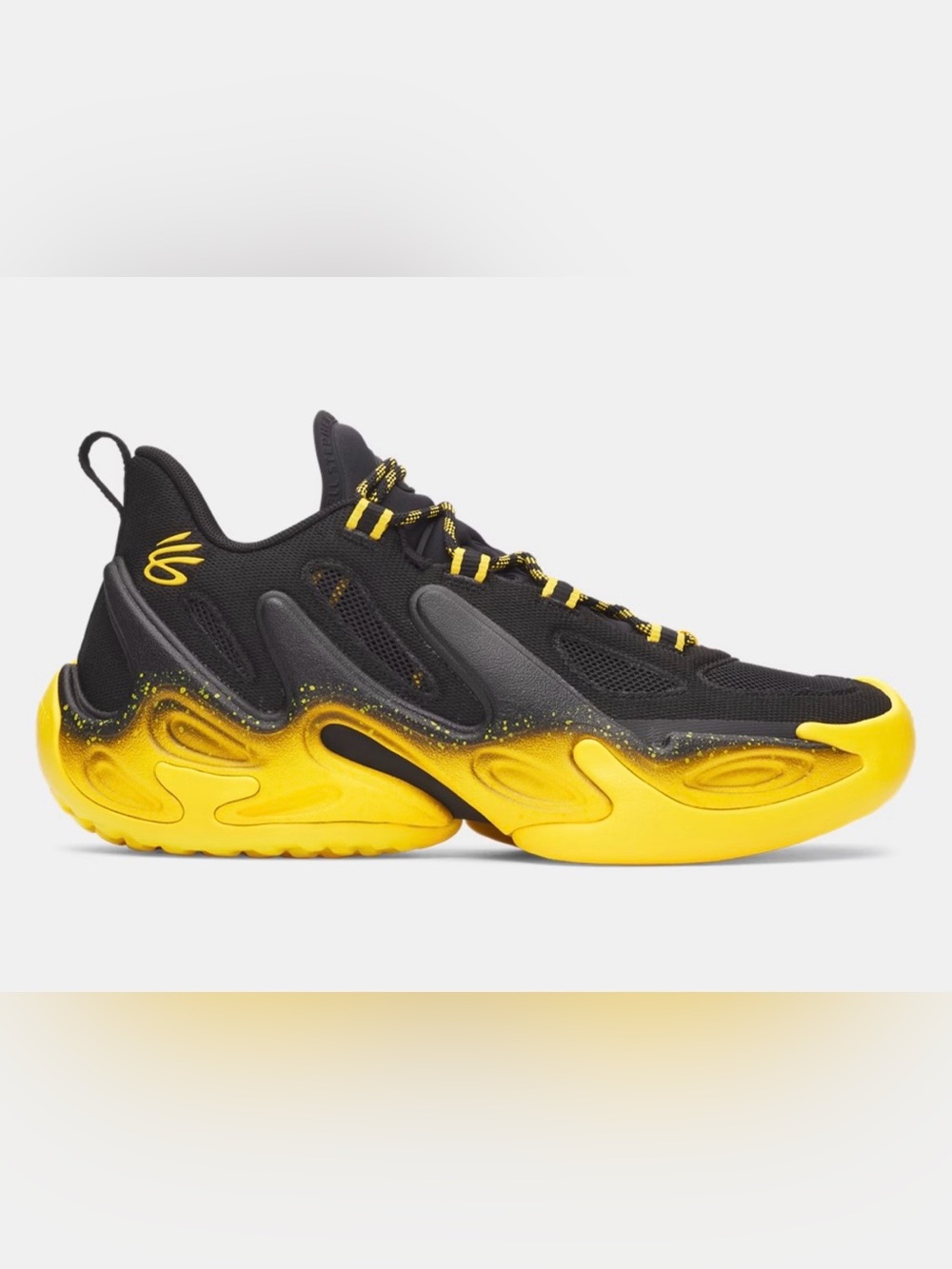 🔥 NWT 🔥 Under Amour Steph Curry Men's Black & Yellow Athletic Sneakers